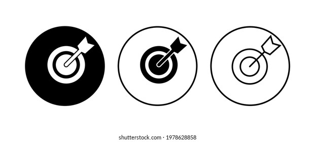 Target icon set. goal icon vector. target marketing icon vector