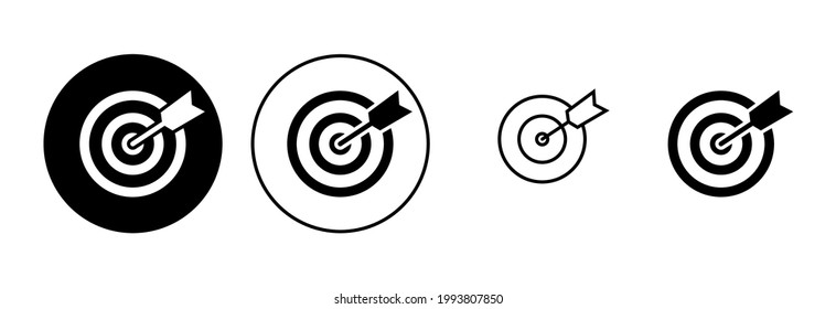 Target icon set. goal icon vector. target marketing icon vector