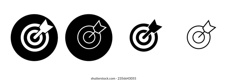Target icon set. goal icon vector. target marketing icon vector
