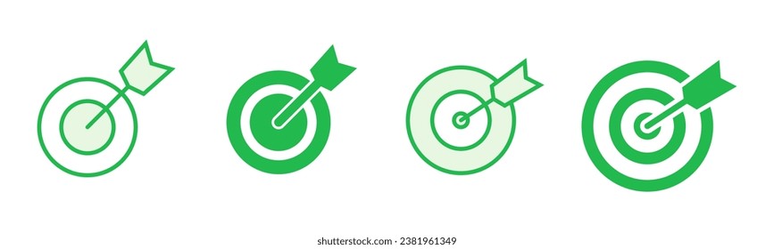 Target icon set. goal icon vector. target marketing icon vector