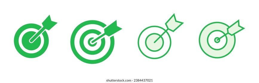Target icon set. goal icon vector. target marketing icon vector