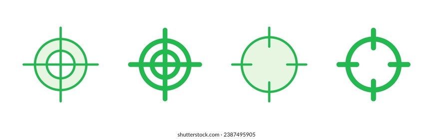 Conjunto de iconos de destino. vector de icono de objetivo. vector de icono de marketing de destino