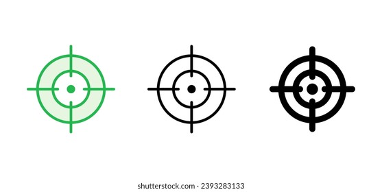 Target icon set. goal icon vector. target marketing icon vector