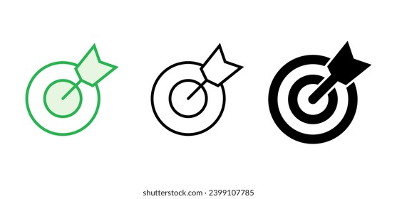 Target icon set. goal icon vector. target marketing icon vector