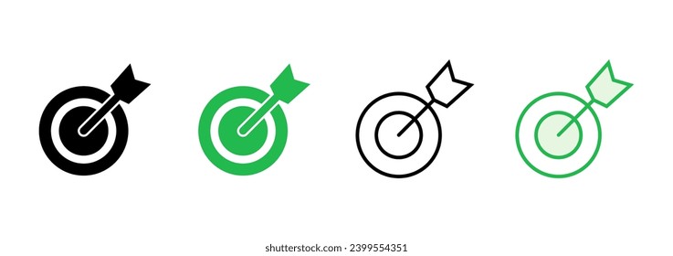 Target icon set. goal icon vector. target marketing icon vector