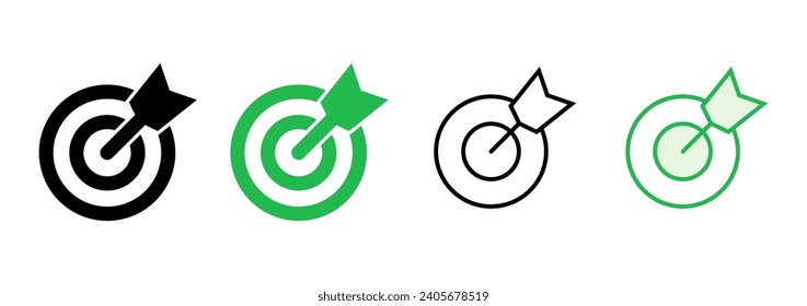Target icon set. goal icon vector. target marketing icon vector