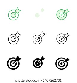Target icon set. goal icon vector. target marketing icon vector