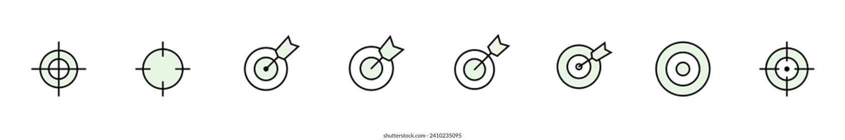 Target icon set. goal icon vector. target marketing icon vector
