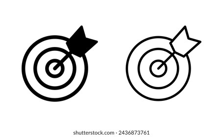 Conjunto de iconos de destino. vector de iconos de objetivo. vector de iconos de marketing de destino
