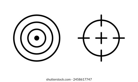 Target icon set. goal icon vector. target marketing icon vector
