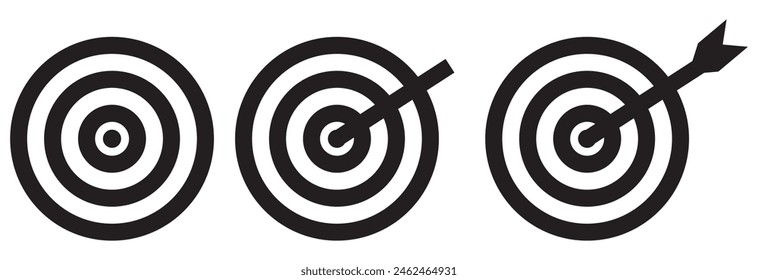 Target icon set. goal icon vector. target marketing icon vector design eps 10