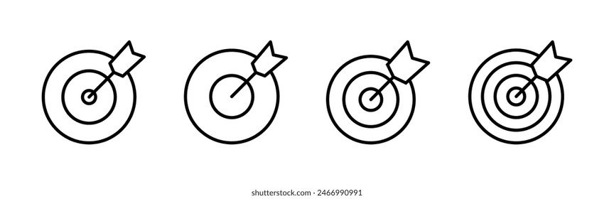 Target icon set. goal icon vector. target marketing icon vector
