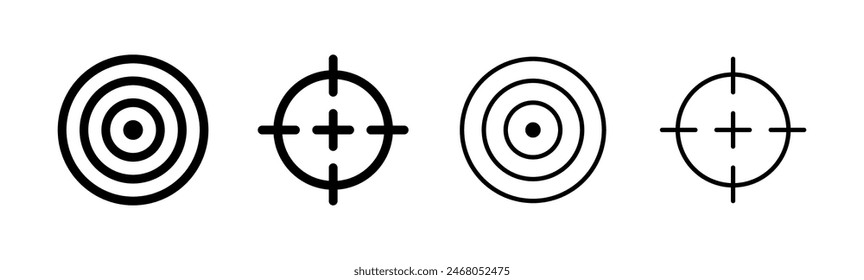 Target icon set. goal icon vector. target marketing icon vector