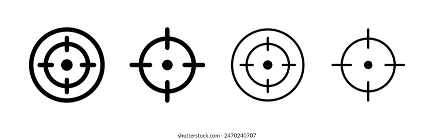 ZielsymbolSet. Zielsymbol-Vektorgrafik. Zielmarketingsymbol-Vektorgrafik