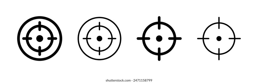 Conjunto de iconos de destino. Vector de iconos de objetivo. Vector de iconos de marketing de destino