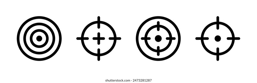 Conjunto de iconos de destino. Vector de iconos de objetivo. Vector de iconos de marketing de destino