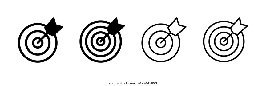 Target icon set. goal icon vector. target marketing icon vector