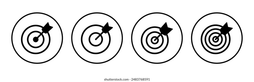 Target icon set. goal icon vector. target marketing icon vector