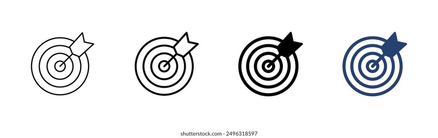 Target icon set. goal icon vector. target marketing icon vector