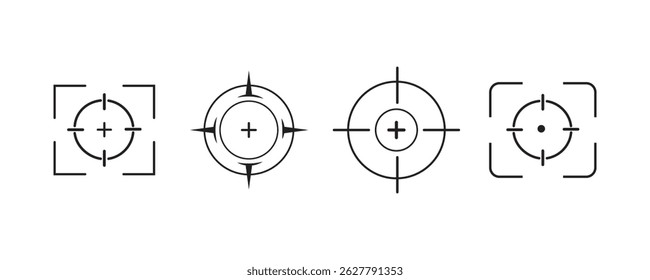Conjunto de iconos de objetivo. Vector de iconos de objetivo. Vector de iconos de marketing objetivo