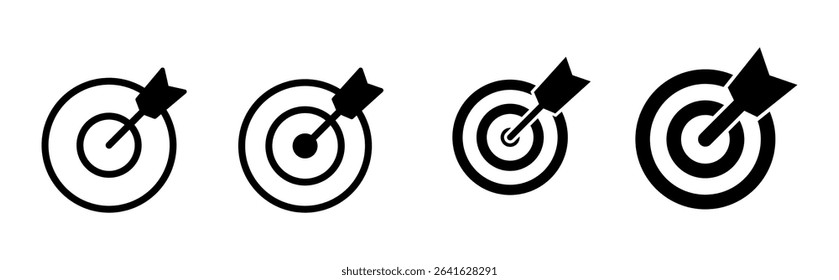 Target icon set. goal icon vector. target marketing icon vector