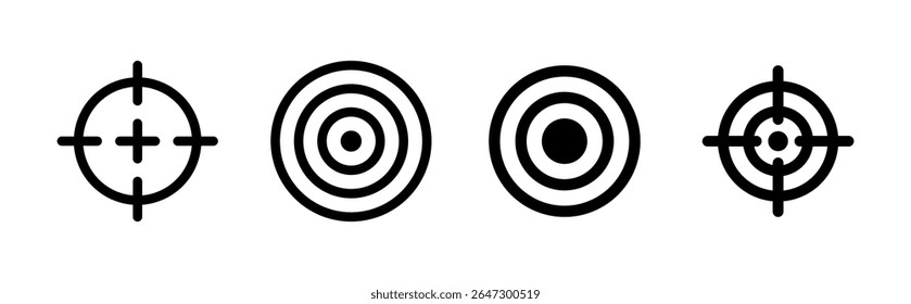 Target icon set. goal icon vector. target marketing icon vector