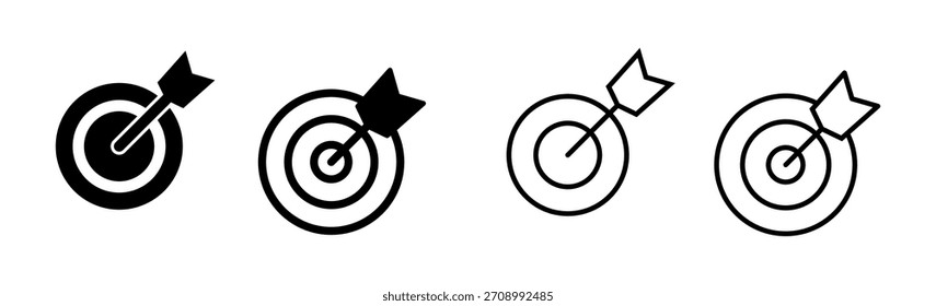 Target icon set. goal icon vector. target marketing icon vector