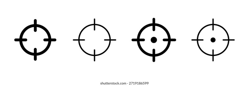 Conjunto de iconos de objetivo. Vector de iconos de objetivo. Vector de iconos de marketing objetivo