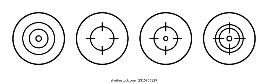 Target icon set illustration. goal icon vector. target marketing sign and symbol