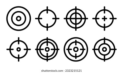 Target icon set illustration. goal icon vector. target marketing sign and symbol