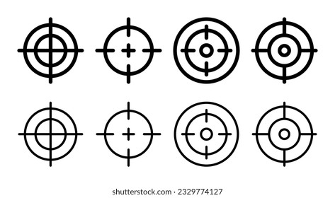 Target icon set illustration. goal icon vector. target marketing sign and symbol