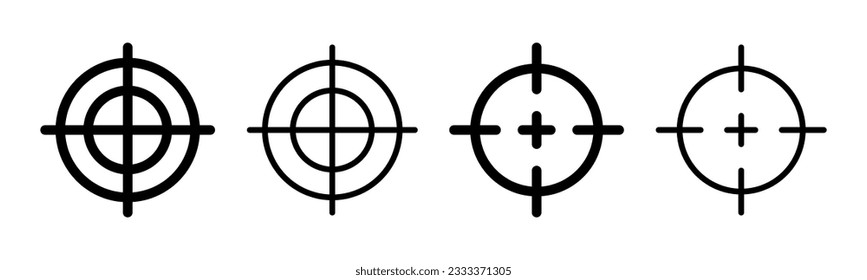 Target icon set illustration. goal icon vector. target marketing sign and symbol