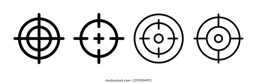 Target icon set illustration. goal icon vector. target marketing sign and symbol