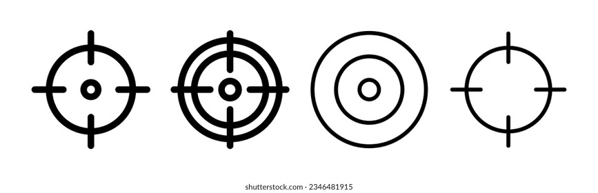 Target icon set illustration. goal icon vector. target marketing sign and symbol