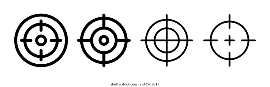 Target icon set illustration. goal icon vector. target marketing sign and symbol
