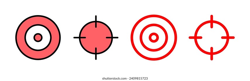 Target icon set illustration. goal icon vector. target marketing sign and symbol