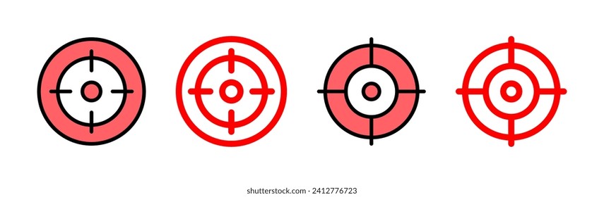 Target icon set illustration. goal icon vector. target marketing sign and symbol