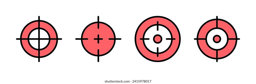 Target icon set illustration. goal icon vector. target marketing sign and symbol