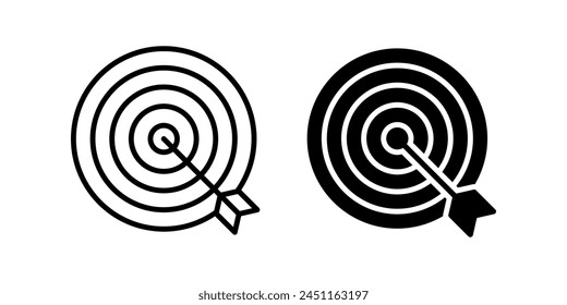 Conjunto de iconos de destino. para concepto móvil y Diseño web. Ilustración vectorial