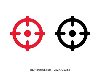Target icon set with modern design isolated on white background.