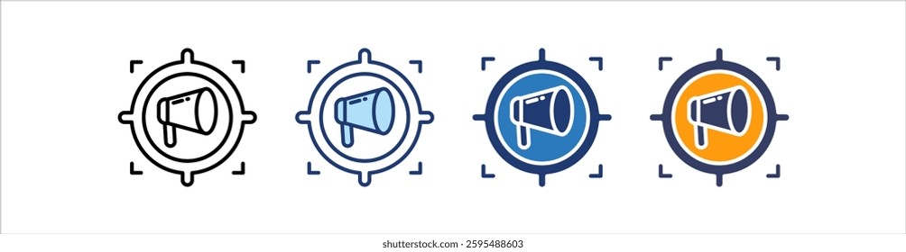 Target Icon Set Multiple Style Collection