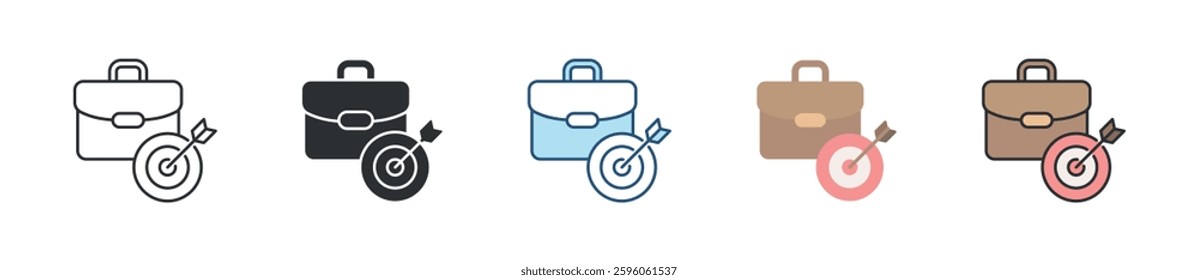 Target Icon Set Multiple Style Collection