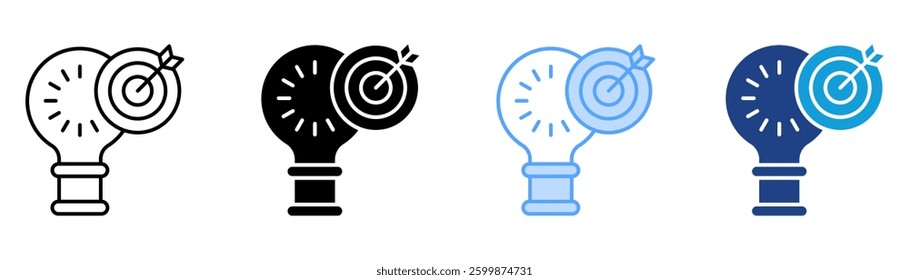 Target Icon Set Multiple Style Collection