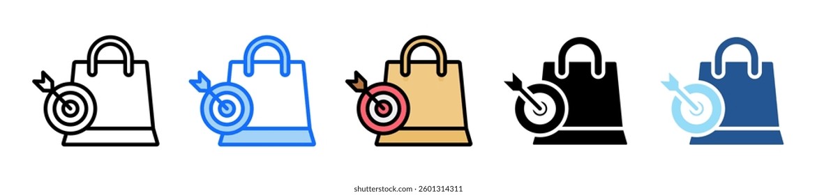 Target Icon Set Multiple Style Collection