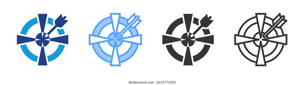 Target icon set multiple style collection