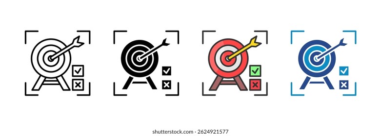 Target Icon Set Multiple Style Collection