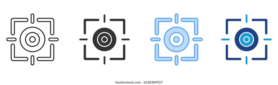 Target Icon Set Multiple Style Collection