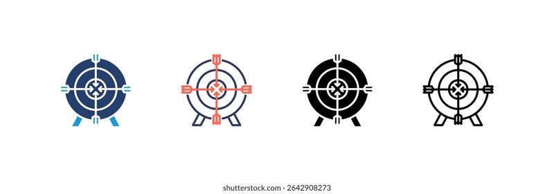 Conjunto de iconos de destino colección de estilos múltiples