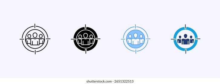 Target Icon Set Multiple Style Collection
