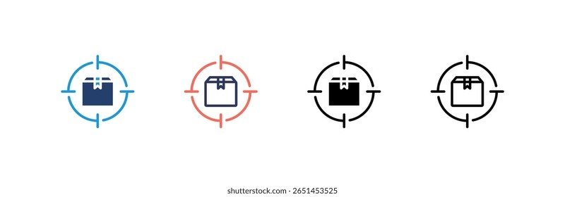 Target icon set multiple style collection